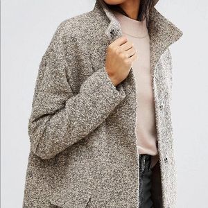 Asos Oversized Wool Blend Coat with Funnel Neck